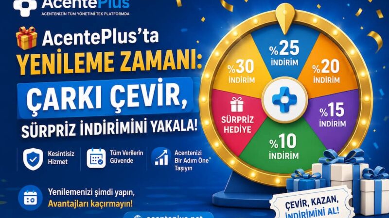 AcentePlus Çarkı Çevir indirim kuponu şansı