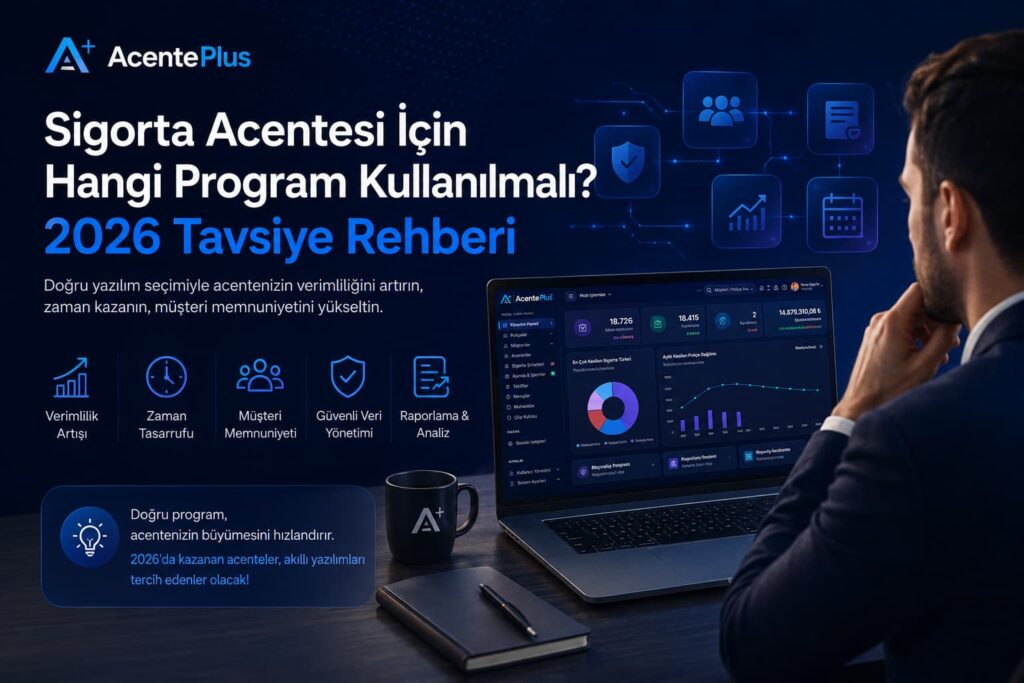 Sigorta Acentesi Icin program excel