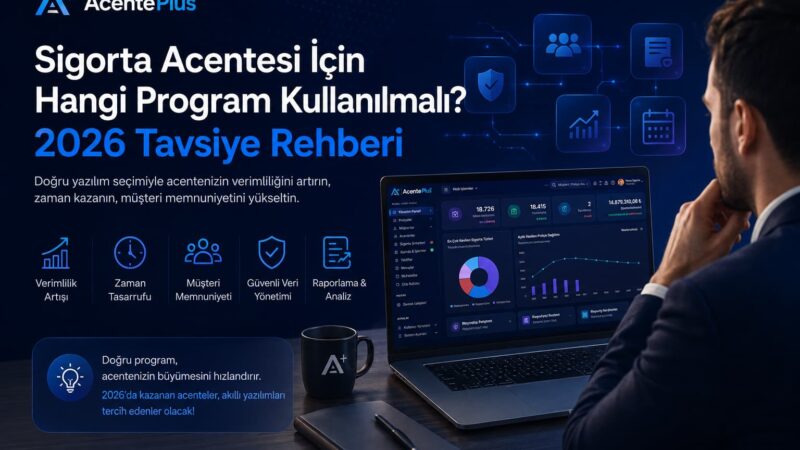 Sigorta Acentesi Icin program excel
